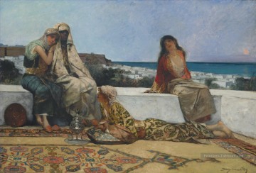 HEURES CRÉPUSCULAIRES Jean Joseph Benjamin orientaliste constant Peinture à l'huile